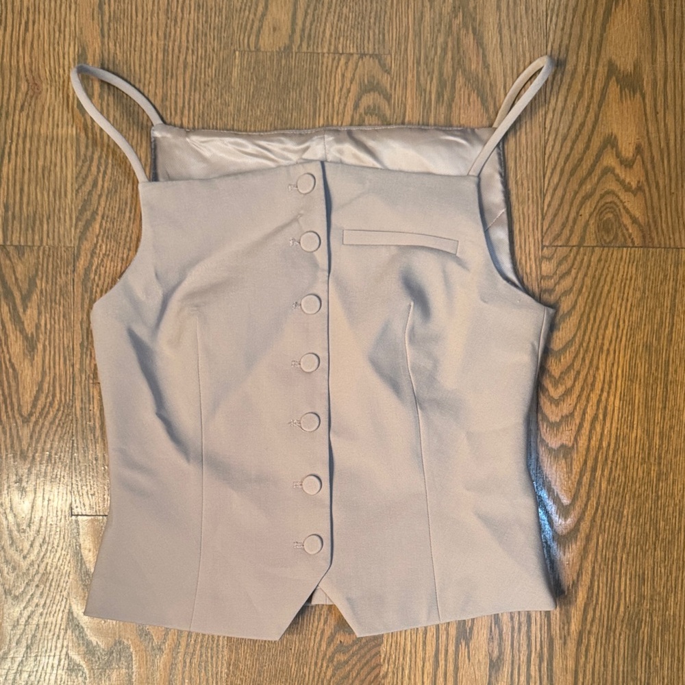 Zara Women's Tan Button-Up Blouse